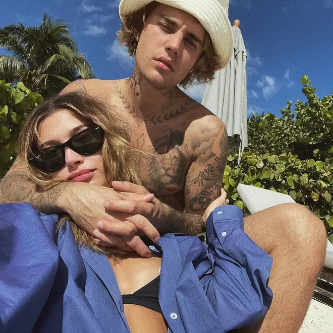 Hailey Baldwin praised her husband, Justin Bieber, for the way he deals with "pressure" from the public.