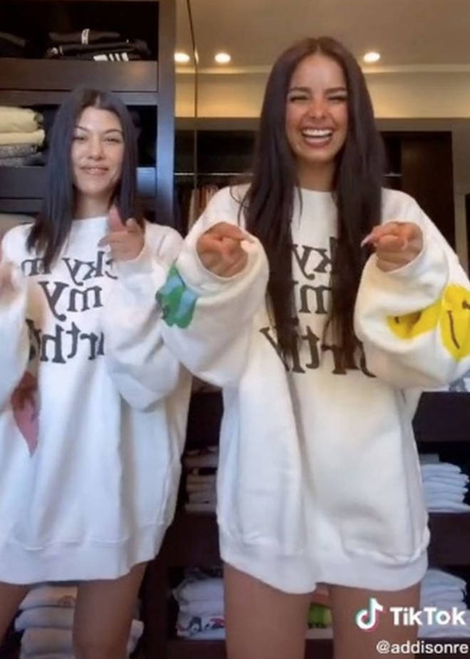 Addison Rae and Kourtney Kardashian have posted TikTok videos together.