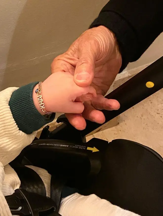 Gigi Hadid and Zayn Malik's daughter Khai has a matching evil eye bracelet with her parents.