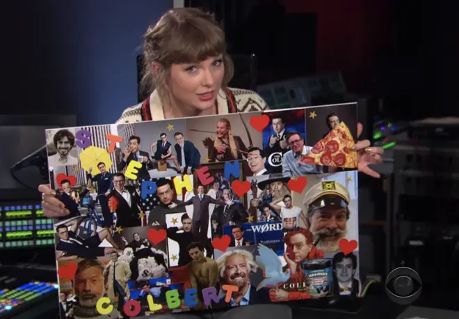 Taylor Swift's Stephen Colbert mood board contains 1989 easter eggs