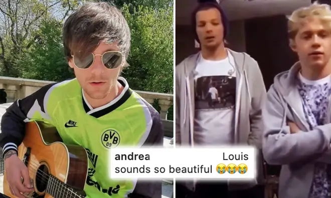 Louis Tomlinson likes One Direction a capella video