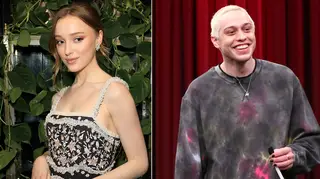 Pete Davidson and Phoebe Dynevor have shown off their 'commitment' with matching necklaces.