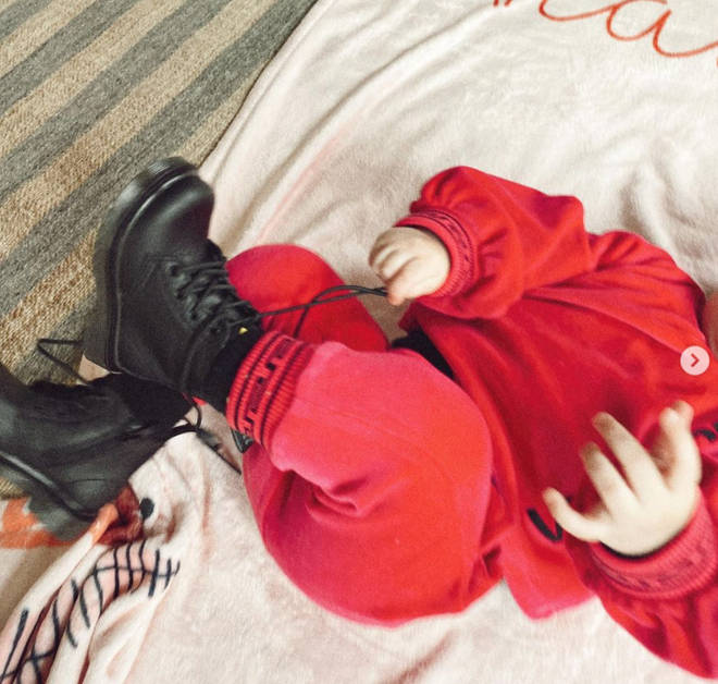 Gigi Hadid showed off baby Khai's Versace outfit