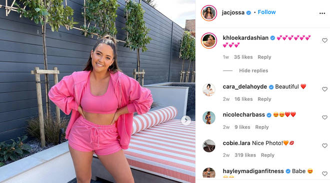 Khloe Kardashian has been supporting Jac Jossa online.