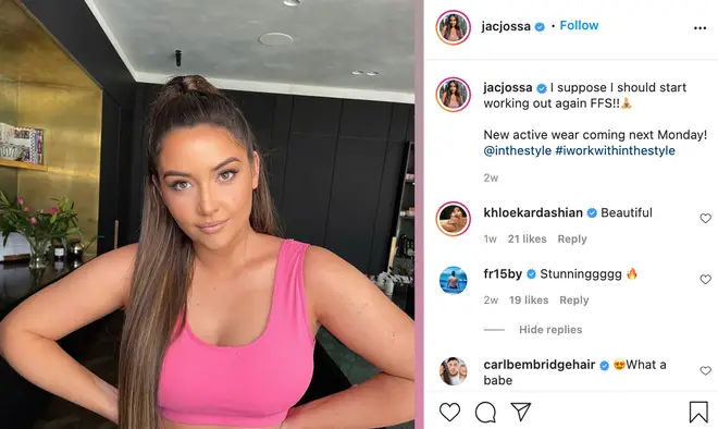 Khloe Kardashian has been leaving nice comments on Jac Jossa's Instagram posts.