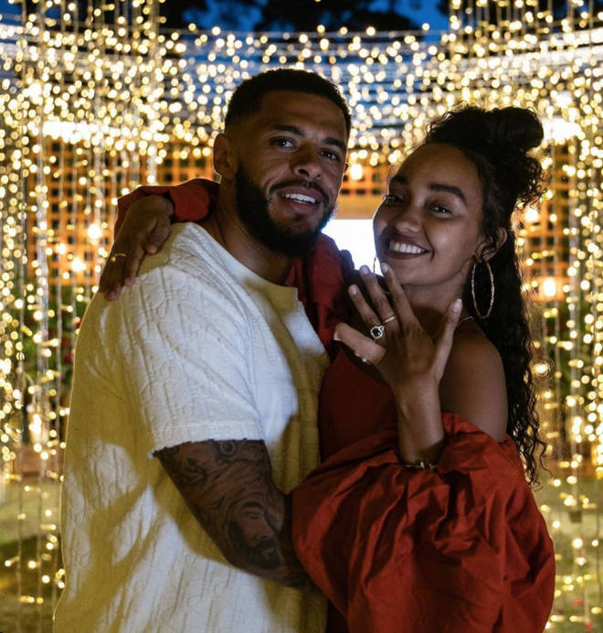 Leigh-Anne and Andre got engaged at home as they celebrated their anniversary