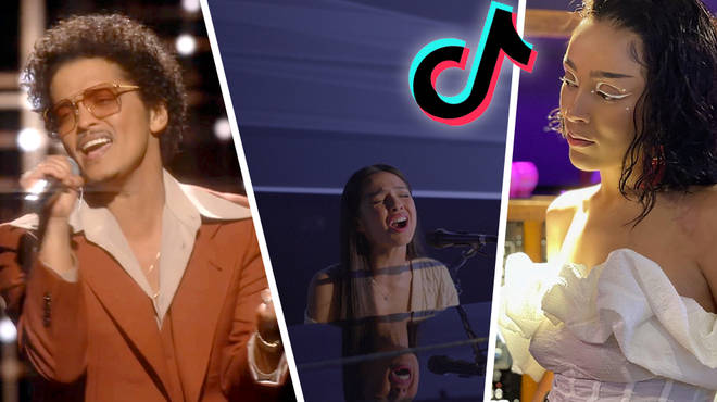 Bruno Mars and Olivia Rodrigo are among the stars with songs that have taken over TikTok