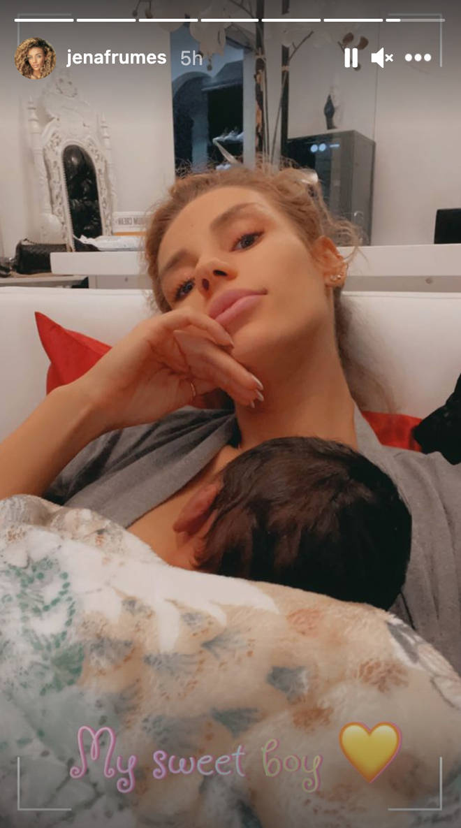 Jena Frumes shared a rare snap of her baby boy