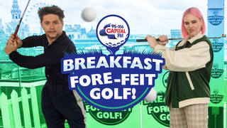 Anne-Marie and Niall Horan take on Roman Kemp in FORE-feit Golf!