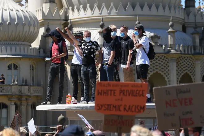 Black Lives Matter rally in Brighton in June 2020