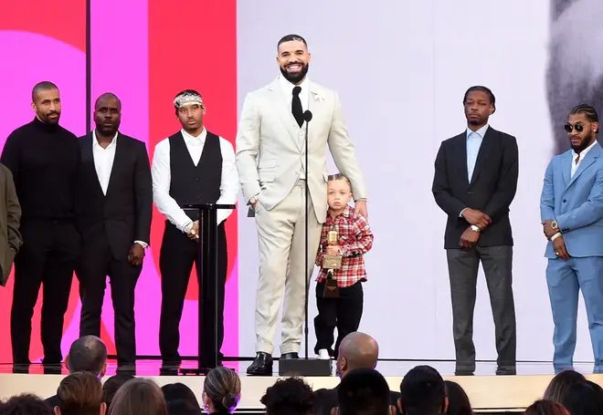 Drake accepted his Artist of the Decade award at the BBMAs with son Adonis