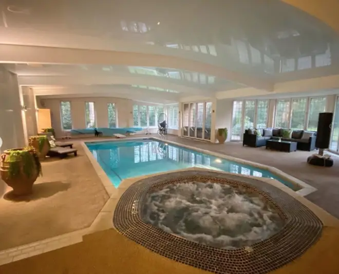 James Arthur has his very own pool at home