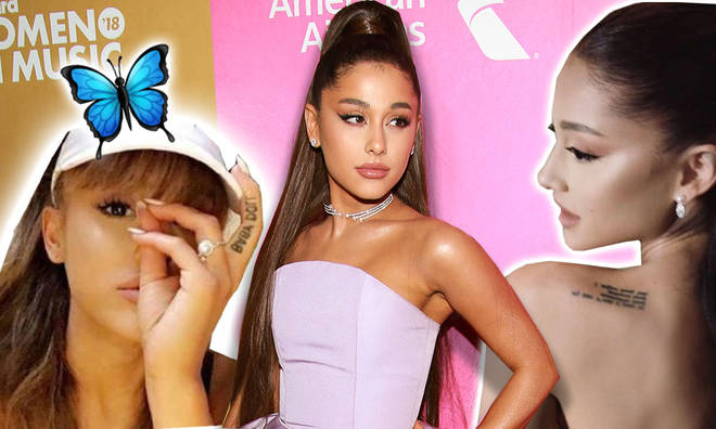 Ariana Grande has a number of body tattoos