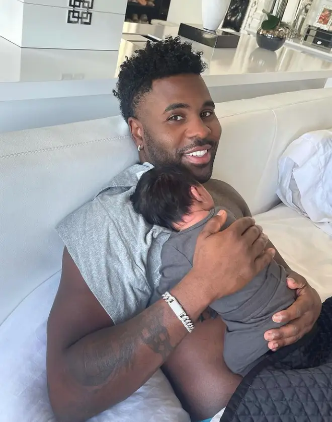 Jason Derulo with his baby boy