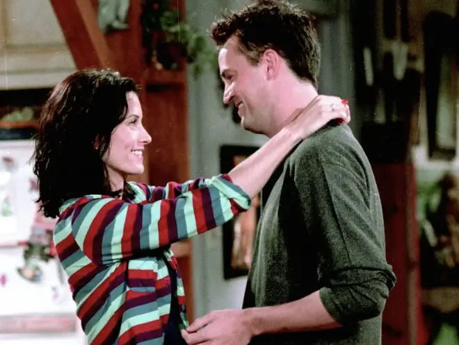 Courteney Cox and Matthew Perry played Monica and Chandler in Friends