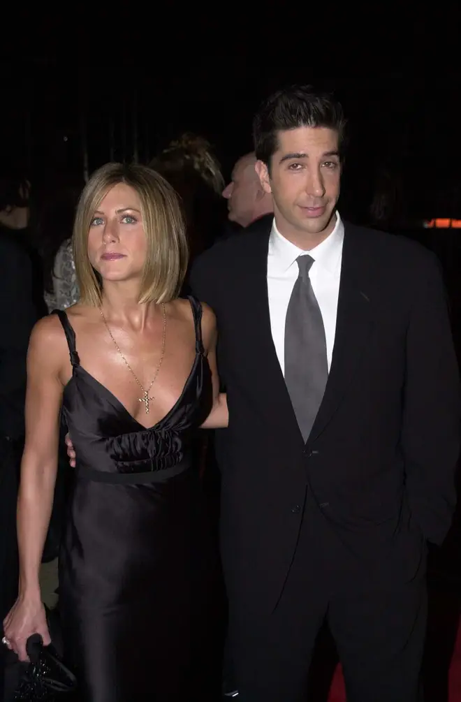 David Schwimmer and Jennifer Aniston played Ross and Rachel on Friends