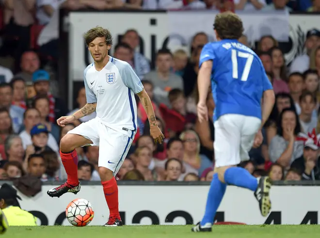 Louis Tomlinson is a keen footballer himself