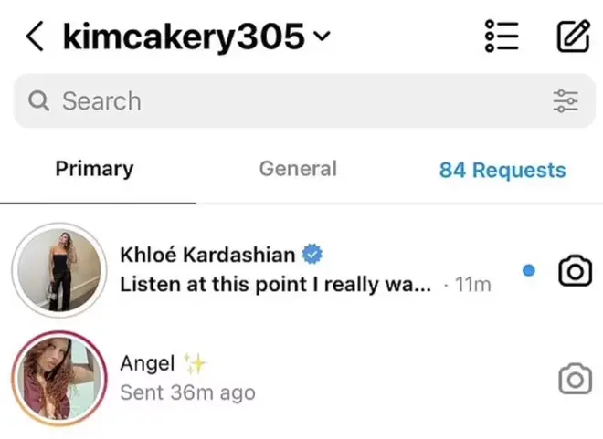 Kimberly's alleged DM from Khloe Kardashian is reportedly fake