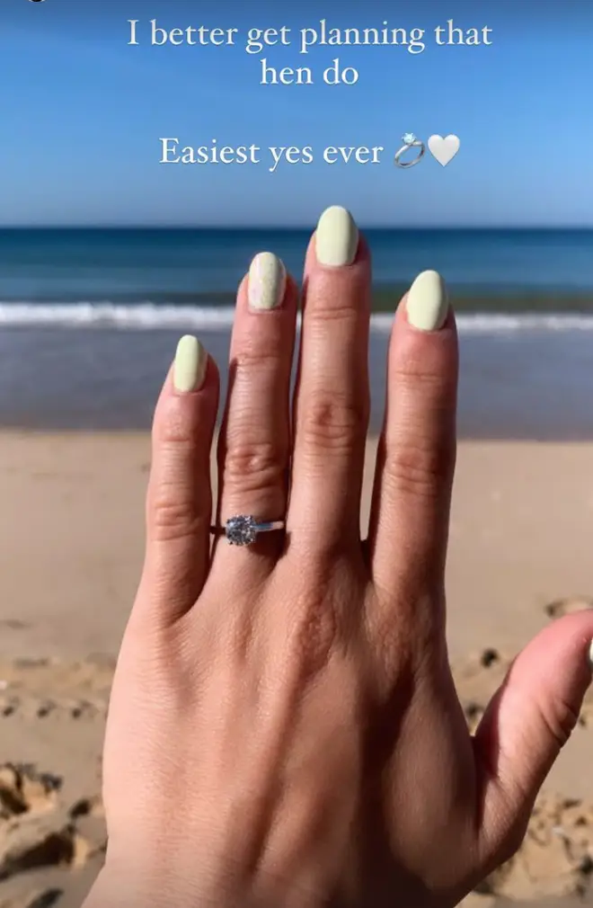 Laura Tott got engaged during a holiday to Portugal