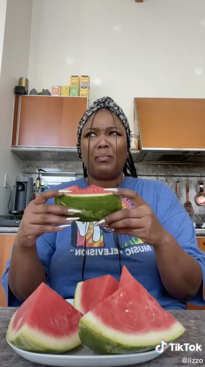 Lizzo's reaction to the watermelon and mustard TikTok trend is everything
