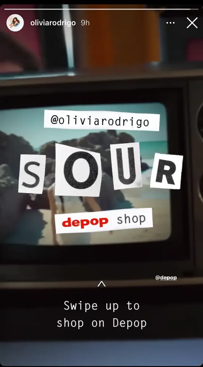 Olivia Rodrigo set up a 'Sour' shop on Depop