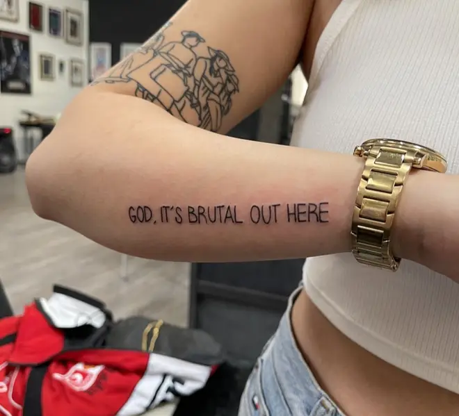 One fan got Olivia Rodrigo's 'brutal' lyrics tattooed