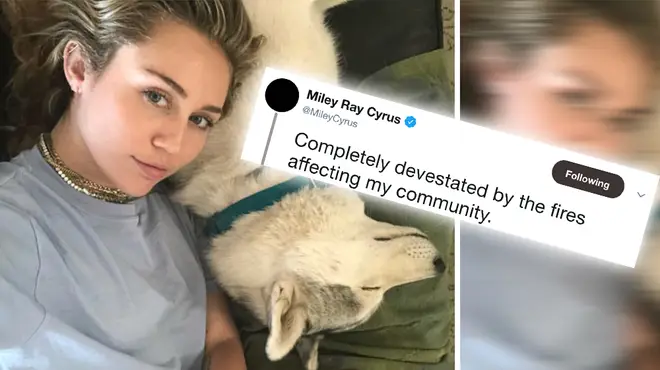 Miley Cyrus tweets about the California wildfires