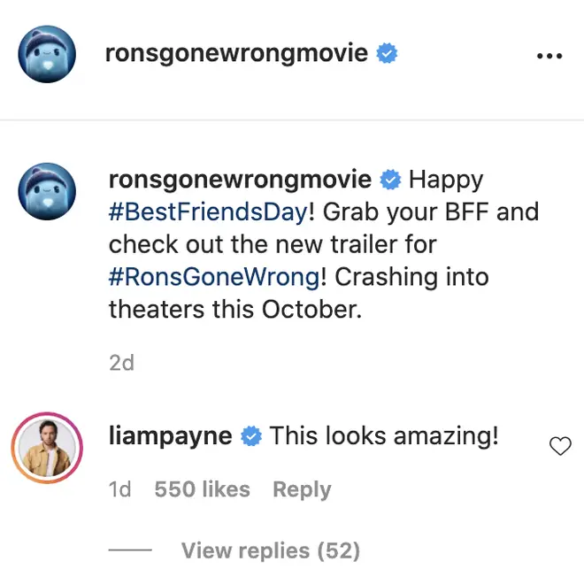 Liam Payne commented on Ron's Gone Wrong's post