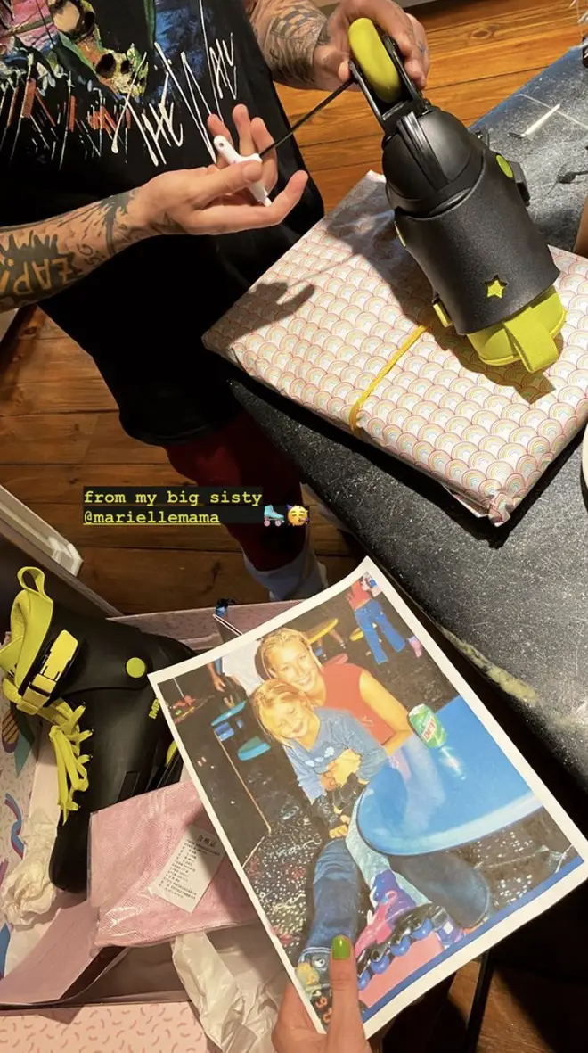 Gigi Hadid shared her new roller-skates on Instagram
