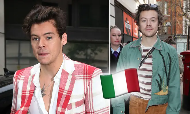 Harry Styles was pictured arriving in Venice