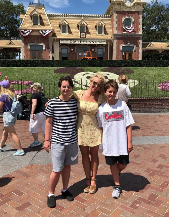 Britney Spears with sons Sean and Jayden