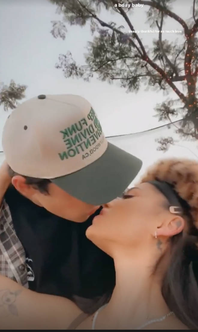 Ariana Grande kissed Dalton Gomez in a rare video together