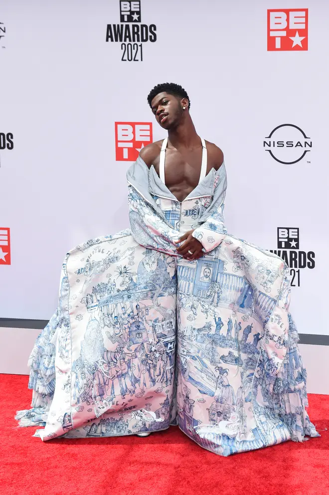 Lil Nas X breaks gender boundaries with his BET Awards red carpet looks