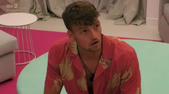 Love Island: Hugo Hammond is seen looking sheepish in scenes from Tuesday night