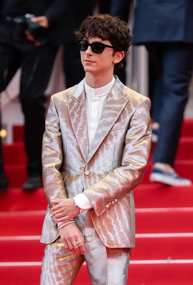 Timothée Chalamet wows fans in metallic suit at Cannes Film Festival