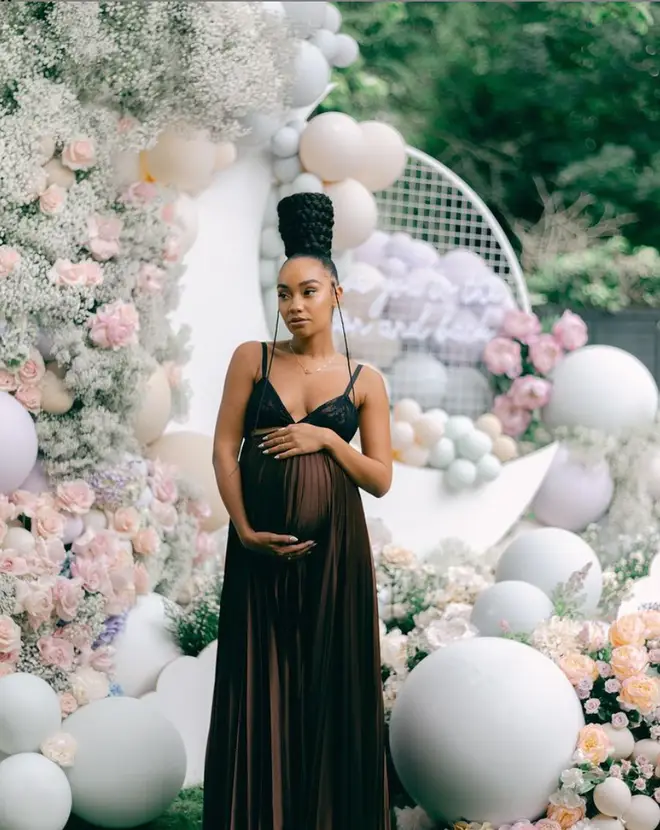 Leigh-Anne Pinnock shares photos cradling baby bump on her special day