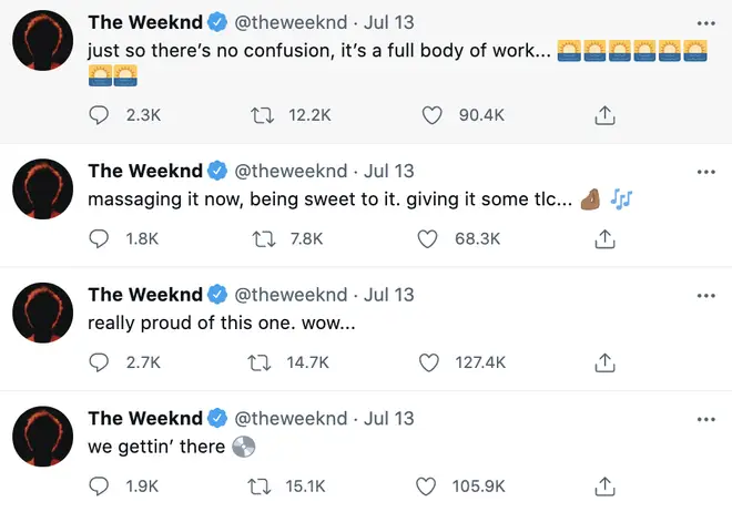 The Weeknd teased his new album