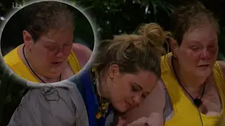 Anne Hegerty gets emotional as they enter basic camp on I'm A Celebrity