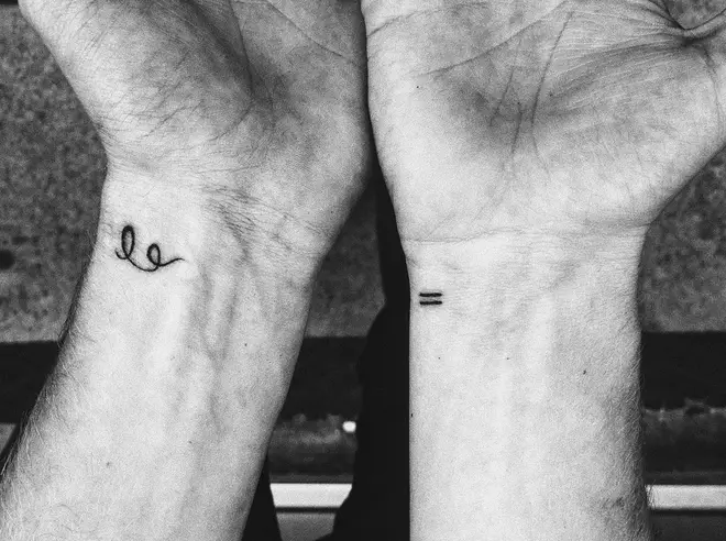 James McVey's fine tattoos on both wrists