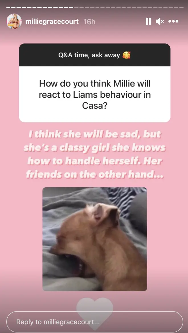 Fans asked questions about how Millie would react to Liam and Lillie