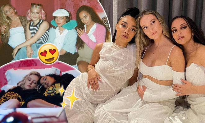 Pregnant Perrie Edwards and Leigh-Anne Pinnock show off their bumps in 'Kiss My (Uh-Oh)'