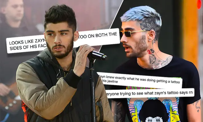 Fans have been trying to work out what Zayn Malik's new face tattoo says