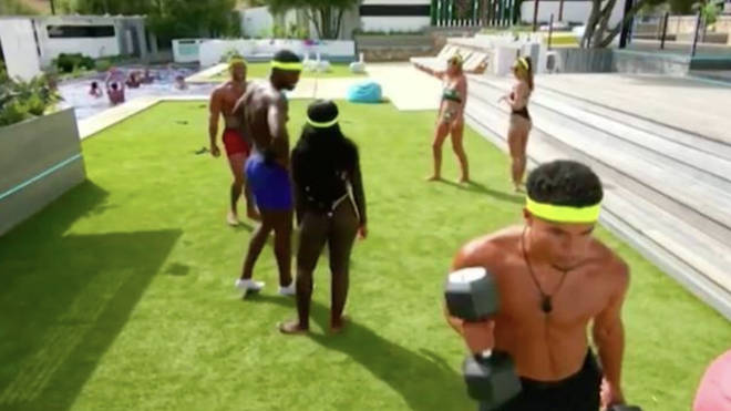 Toby lifting weights after losing Love Island's sports day sent fans into hysterics
