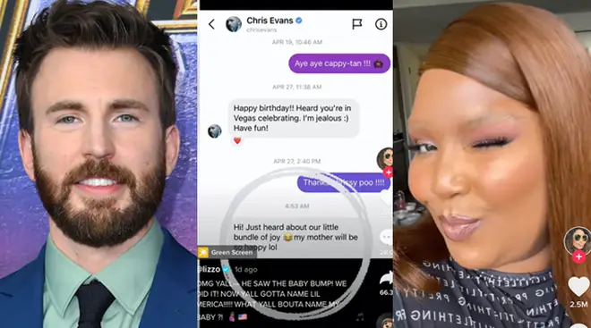 Lizzo shares Chris Evans' response to her 'pregnancy rumour' TikTok