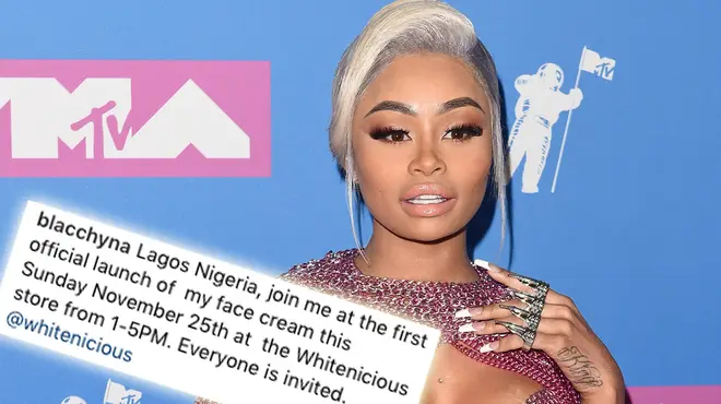 Blac Chyna has been promoting skin lightening cream.