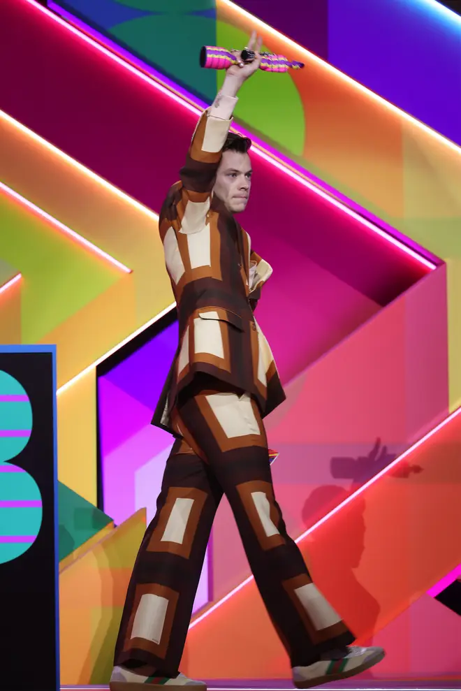 Harry Styles wore the retro Gucci suit to The BRITs 2021