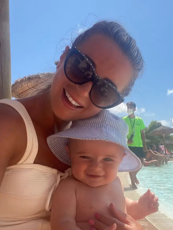 Dani Dyer recently took Santi on his first holiday