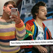 Tom Daley knitting Harry Styles' cardigan is everything!
