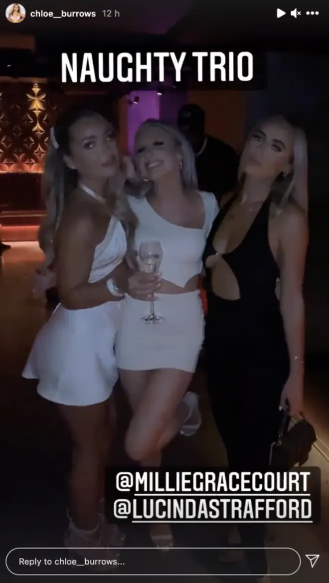 Love Island's 'naughty trio' reunited for a night out