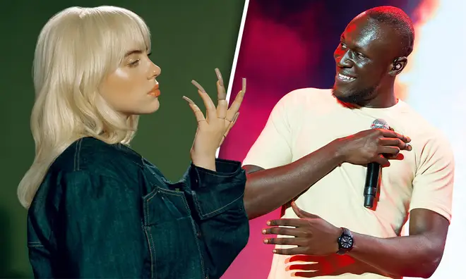 Billie Eilish and Stormzy talk about fame and anxiety